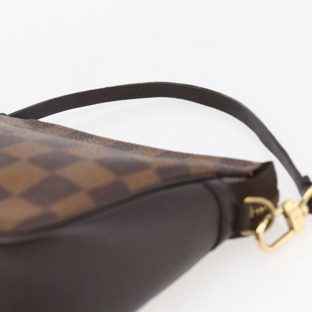 LOUIS VUITTON Damier Ebene Trousse makeup Pouch N51982 LV Auth 164571
