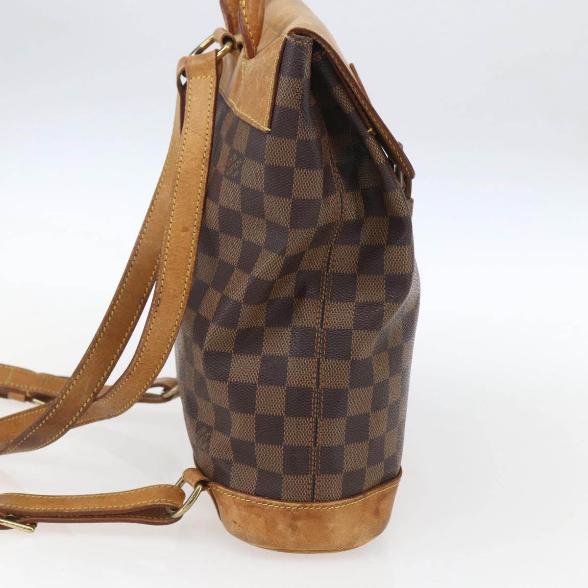 LOUIS VUITTON Damier Ebene Arlucan Backpack N99038 LV Auth 164574