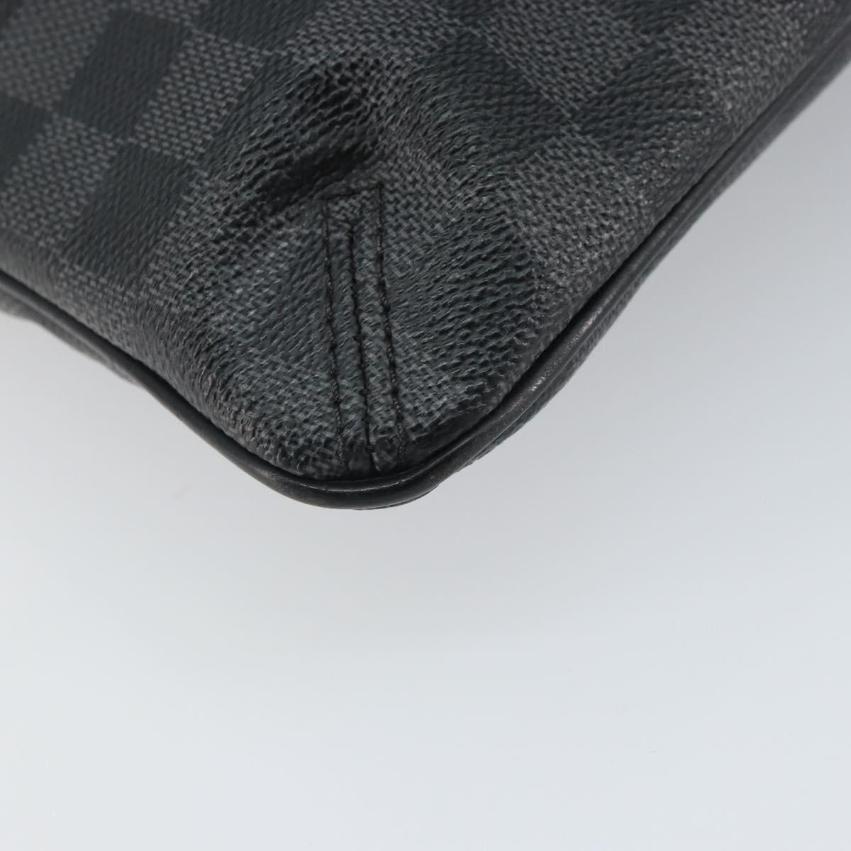 LOUIS VUITTON Damier Graphite Tomas Shoulder Bag N58028 LV Auth 164577