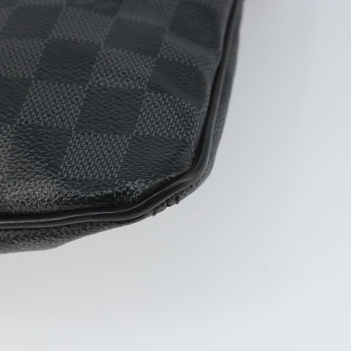LOUIS VUITTON Damier Graphite Tomas Shoulder Bag N58028 LV Auth 164577