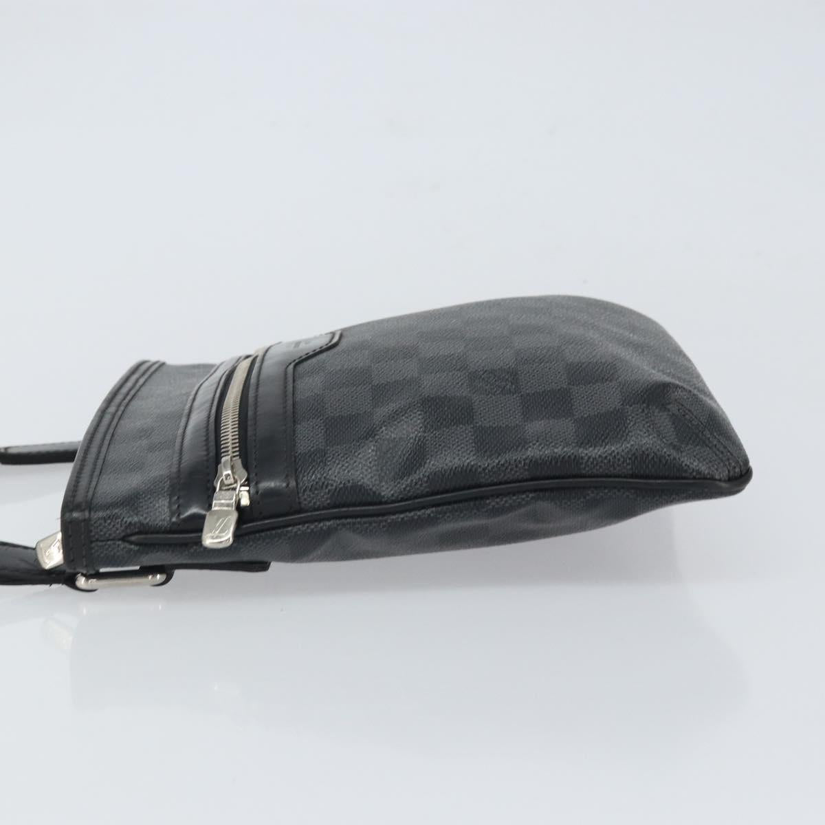 LOUIS VUITTON Damier Graphite Tomas Shoulder Bag N58028 LV Auth 164577
