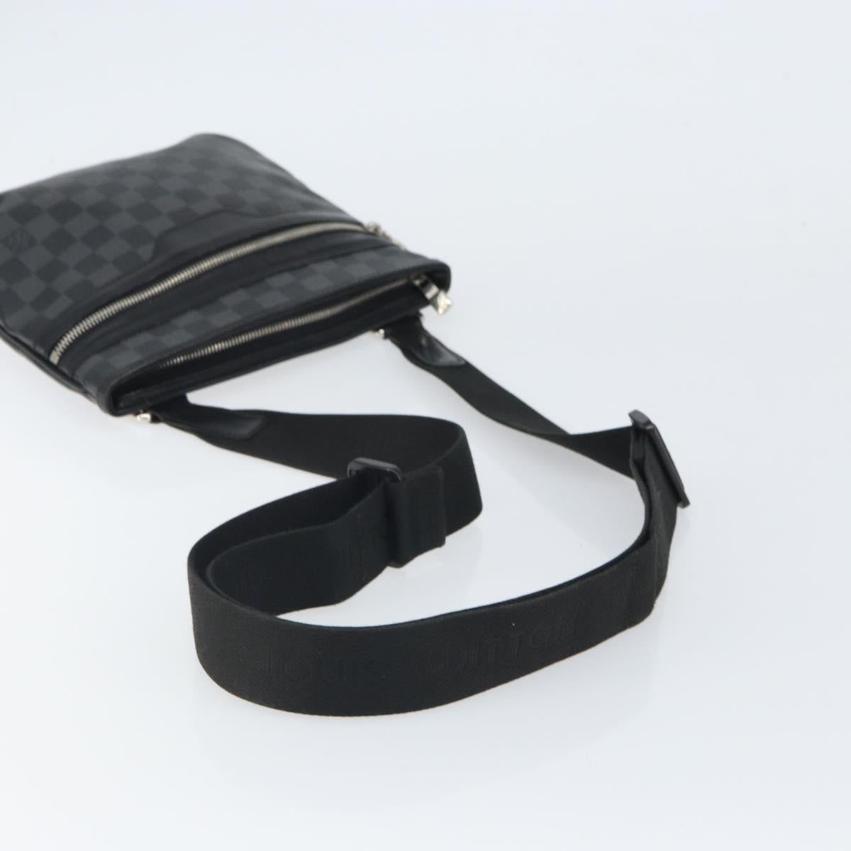 LOUIS VUITTON Damier Graphite Tomas Shoulder Bag N58028 LV Auth 164577