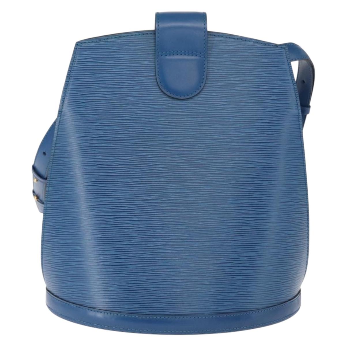 LOUIS VUITTON Epi Cluny Shoulder Bag Blue M52255 LV Auth 164580