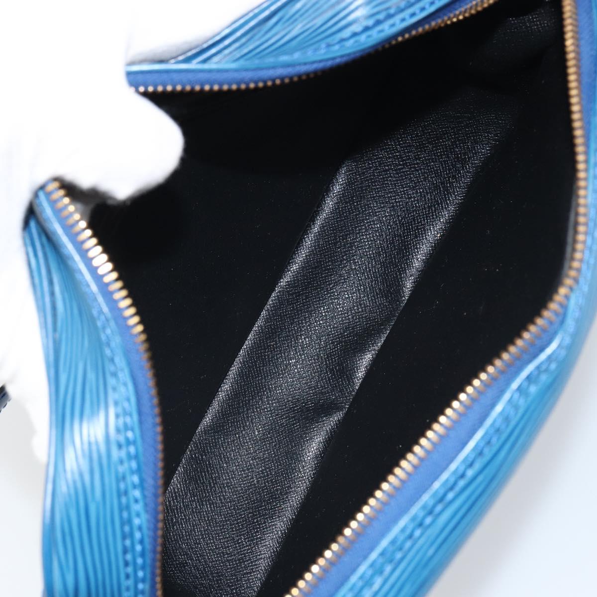 LOUIS VUITTON Epi Jeune Fille MM Shoulder Bag Toledo Blue M52155 LV Auth 164582