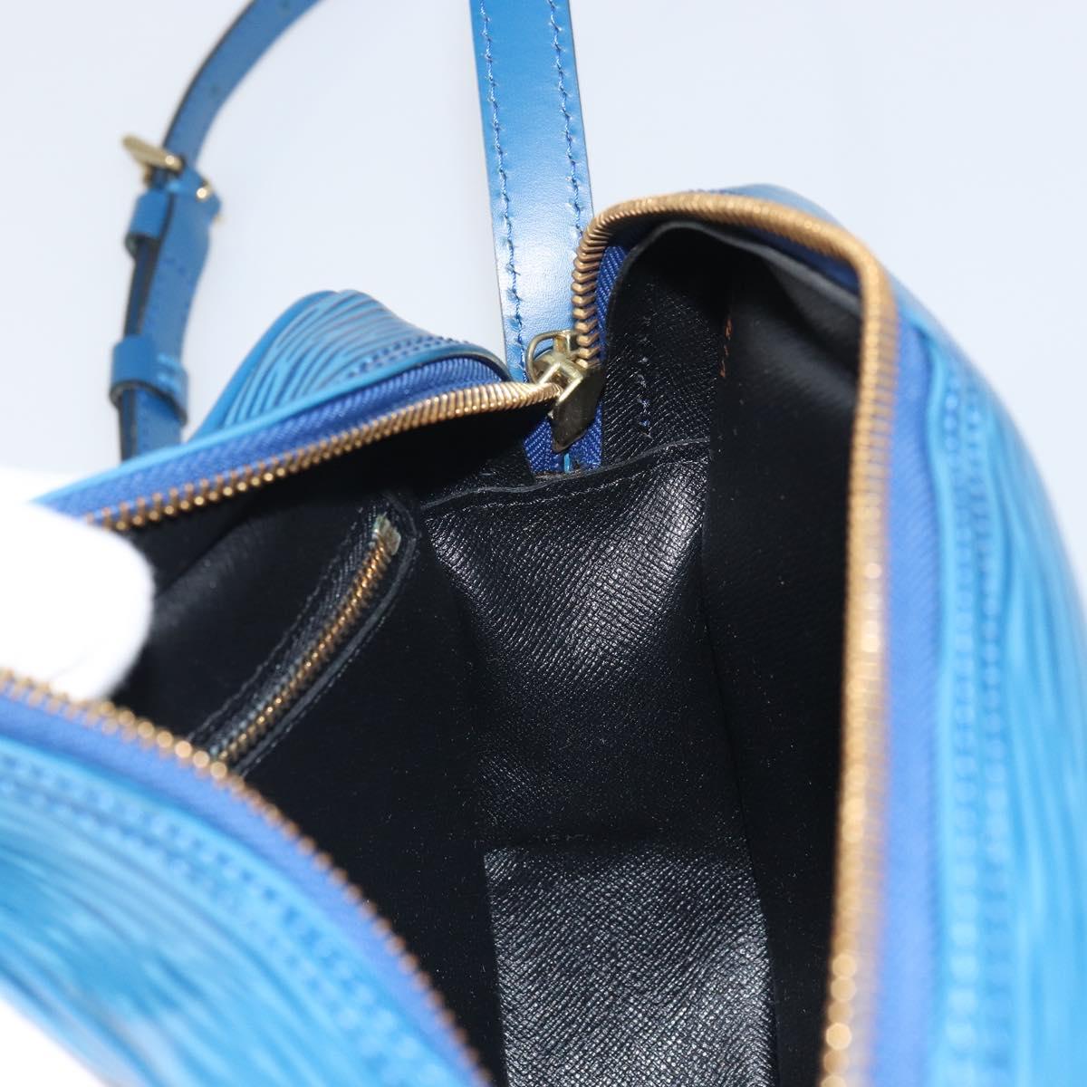 LOUIS VUITTON Epi Jeune Fille MM Shoulder Bag Toledo Blue M52155 LV Auth 164582