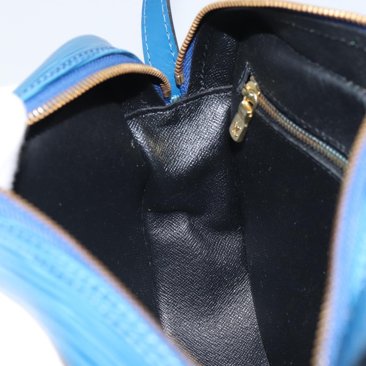 LOUIS VUITTON Epi Jeune Fille MM Shoulder Bag Toledo Blue M52155 LV Auth 164582