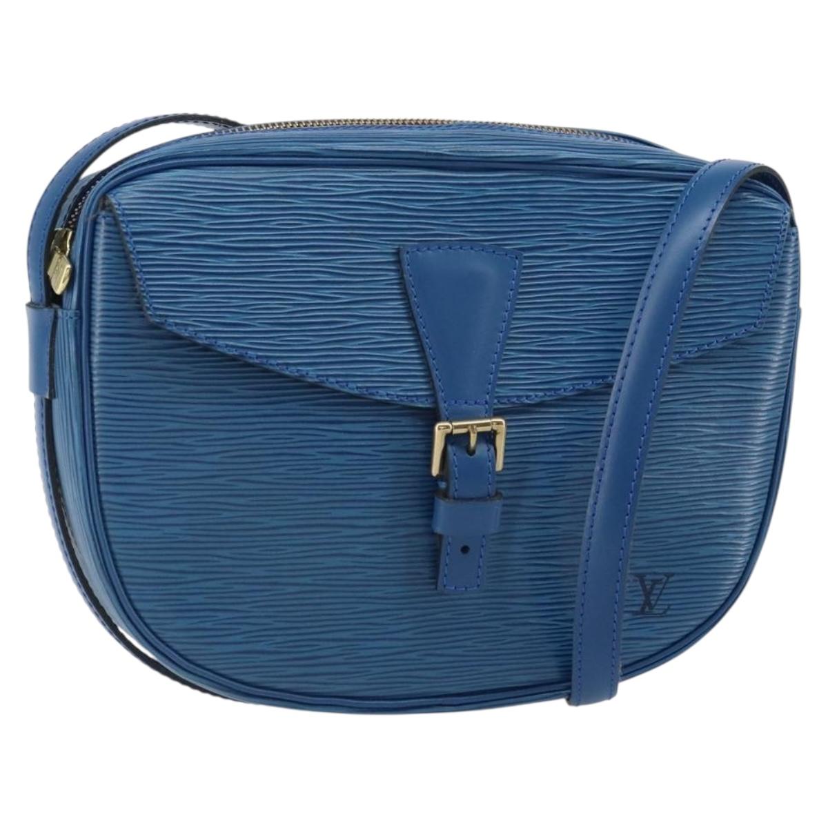 LOUIS VUITTON Epi Jeune Fille MM Shoulder Bag Toledo Blue M52155 LV Auth 164582
