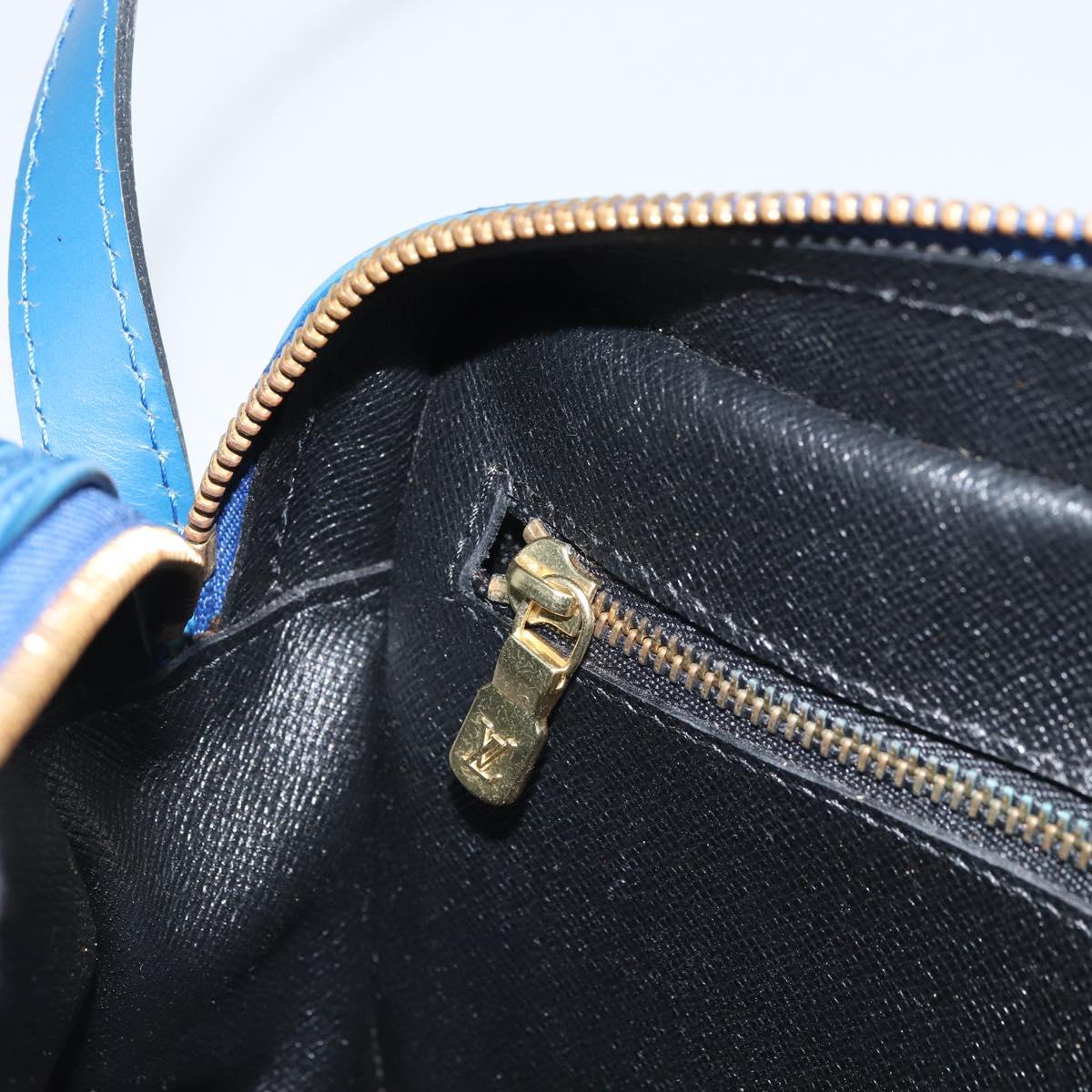 LOUIS VUITTON Epi Jeune Fille MM Shoulder Bag Toledo Blue M52155 LV Auth 164582