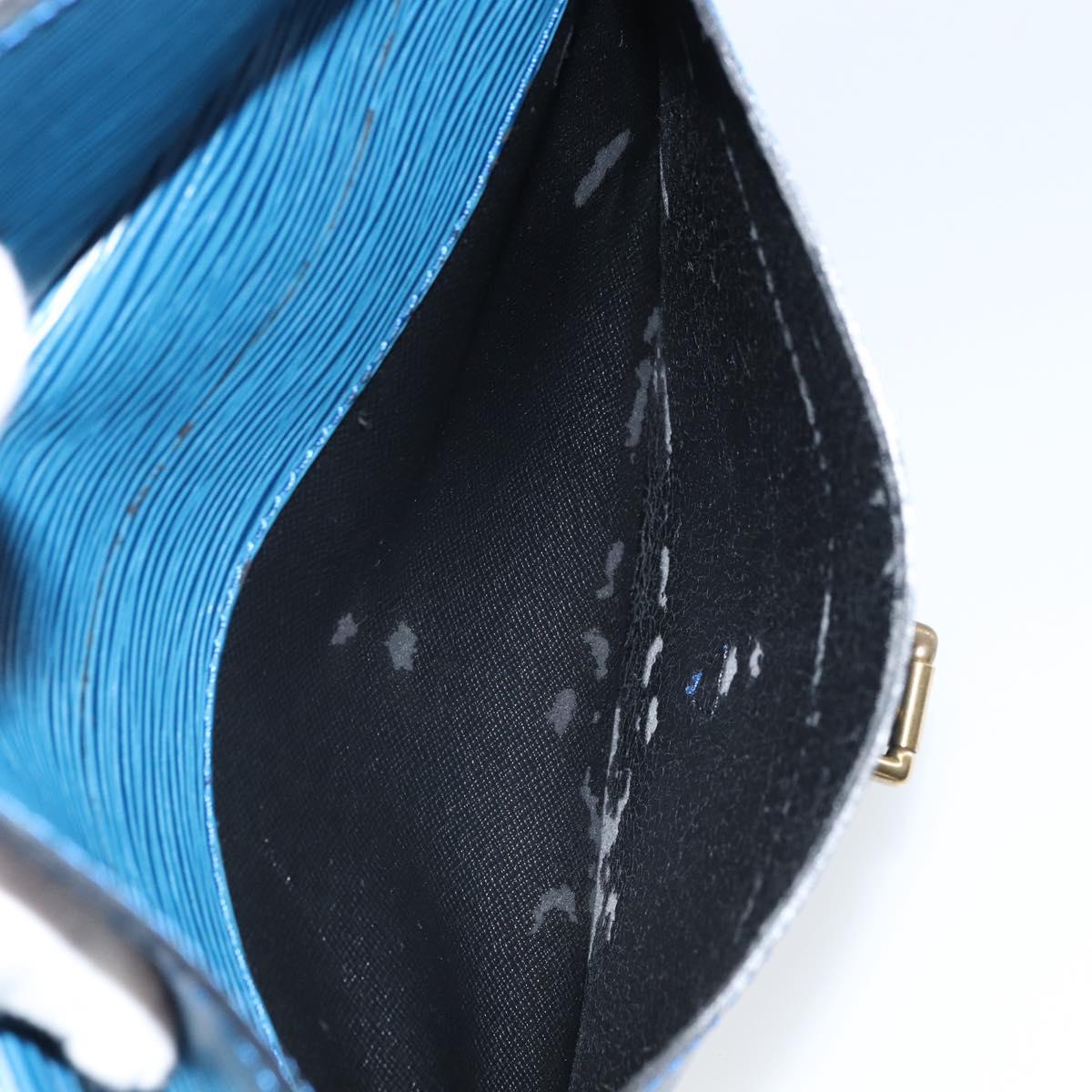 LOUIS VUITTON Epi Jeune Fille MM Shoulder Bag Toledo Blue M52155 LV Auth 164582