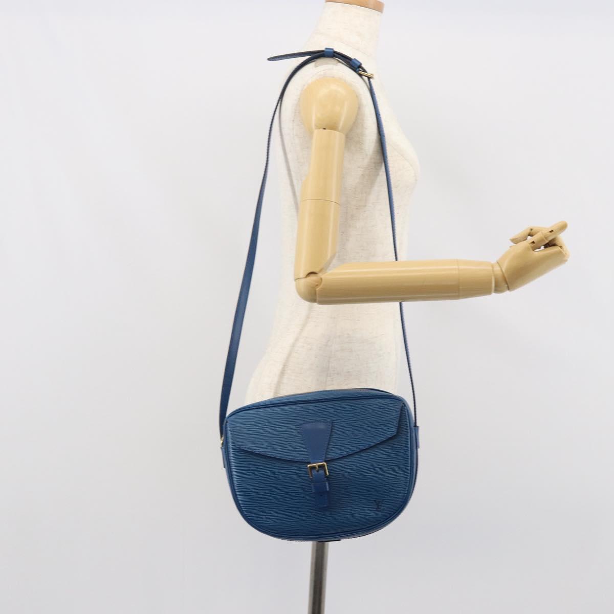 LOUIS VUITTON Epi Jeune Fille MM Shoulder Bag Toledo Blue M52155 LV Auth 164582