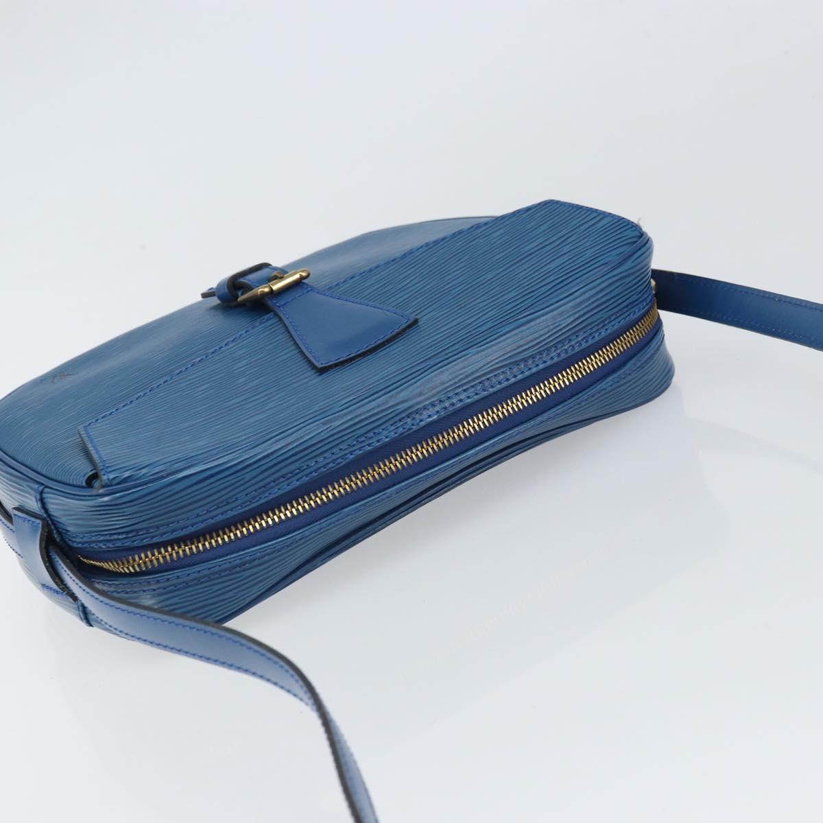 LOUIS VUITTON Epi Jeune Fille MM Shoulder Bag Toledo Blue M52155 LV Auth 164582