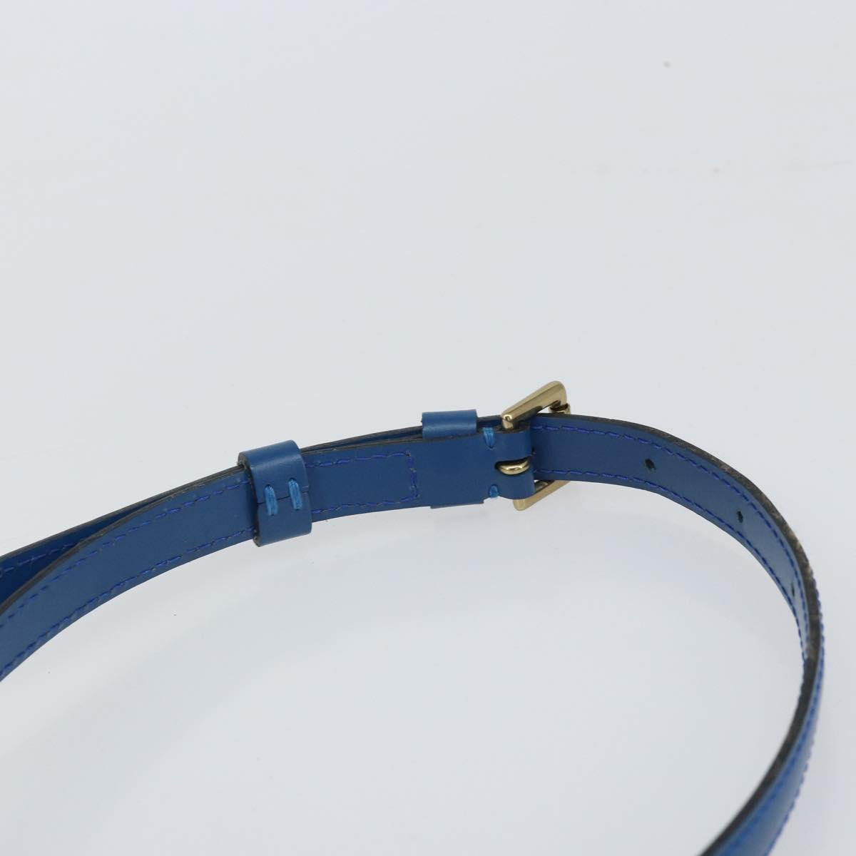 LOUIS VUITTON Epi Jeune Fille MM Shoulder Bag Toledo Blue M52155 LV Auth 164582