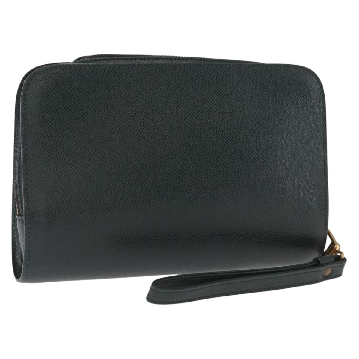 LOUIS VUITTON Taiga Baikal Clutch Bag Epicea M30184 LV Auth 164586