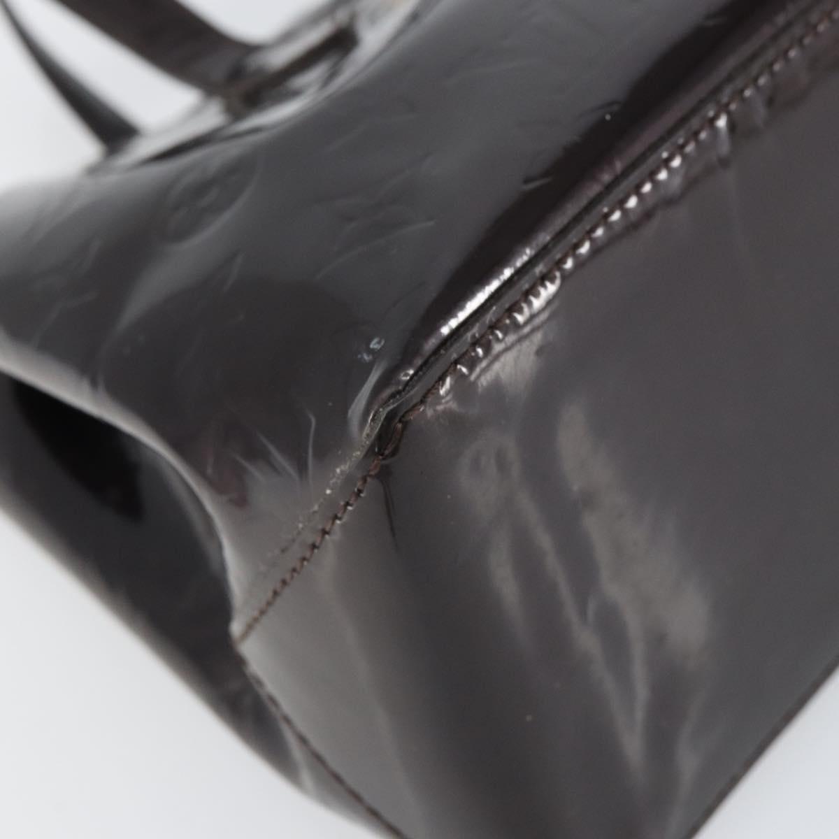 LOUIS VUITTON Monogram Vernis Wilshire PM Hand Bag Amarante M93641 Auth 164589
