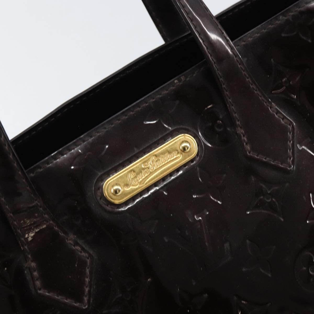 LOUIS VUITTON Monogram Vernis Wilshire PM Hand Bag Amarante M93641 Auth 164589