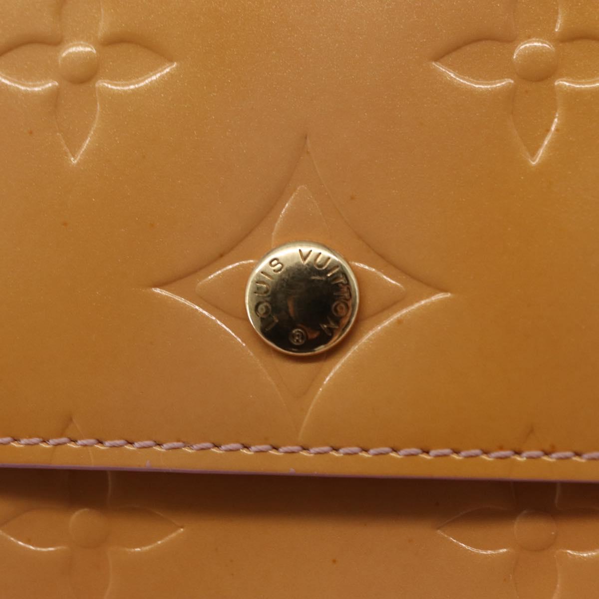 LOUIS VUITTON Monogram Vernis Walker Wallet Marshmallow Pink M91035 Auth 164598