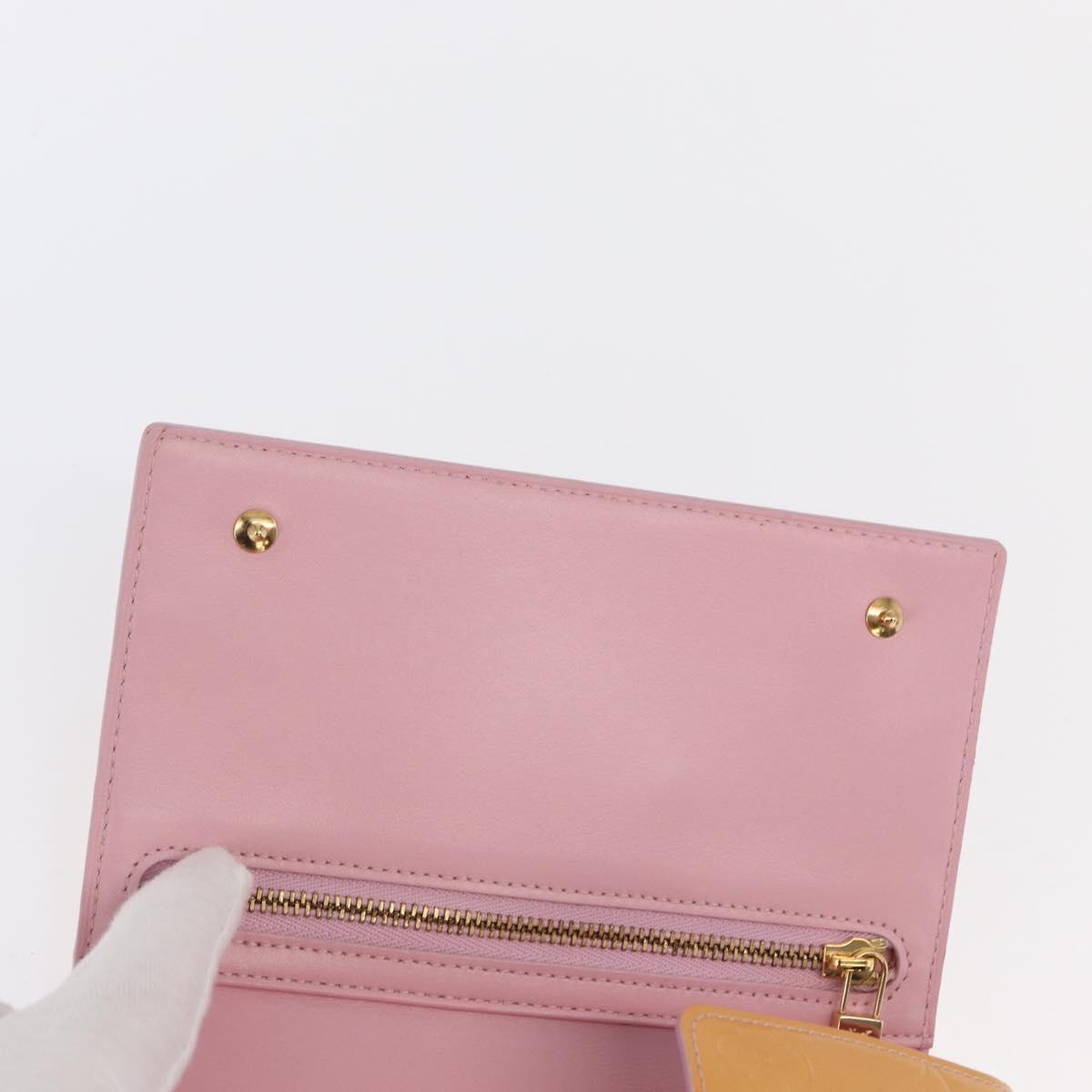 LOUIS VUITTON Monogram Vernis Walker Wallet Marshmallow Pink M91035 Auth 164598
