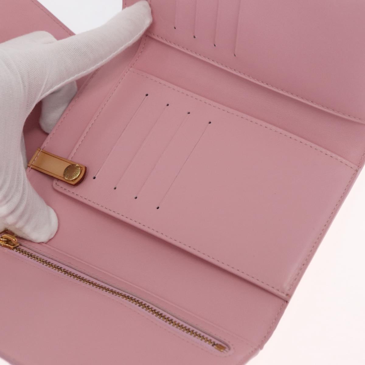 LOUIS VUITTON Monogram Vernis Walker Wallet Marshmallow Pink M91035 Auth 164598