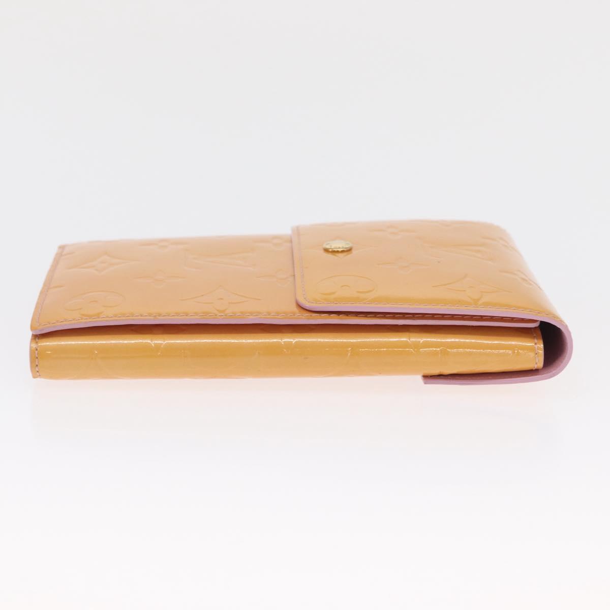 LOUIS VUITTON Monogram Vernis Walker Wallet Marshmallow Pink M91035 Auth 164598
