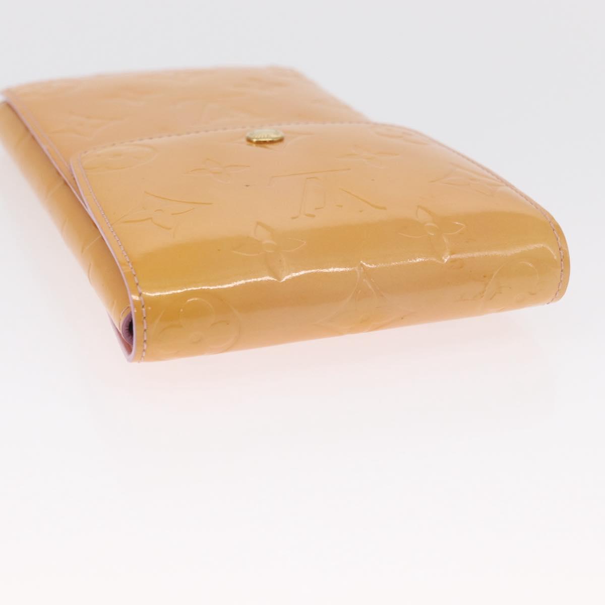 LOUIS VUITTON Monogram Vernis Walker Wallet Marshmallow Pink M91035 Auth 164598