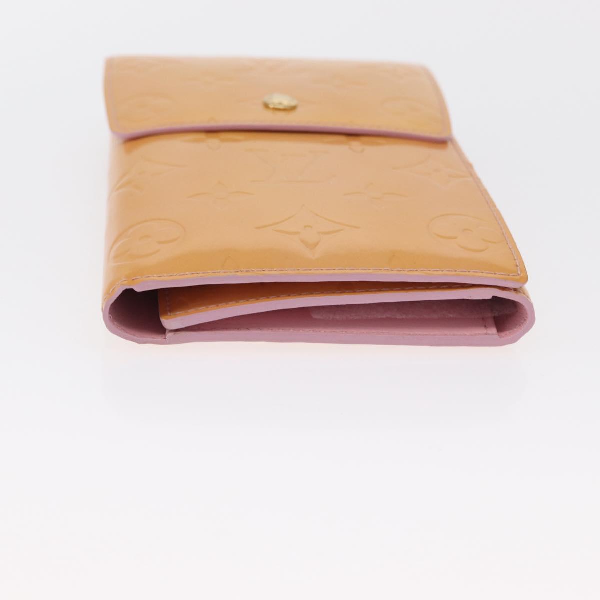 LOUIS VUITTON Monogram Vernis Walker Wallet Marshmallow Pink M91035 Auth 164598