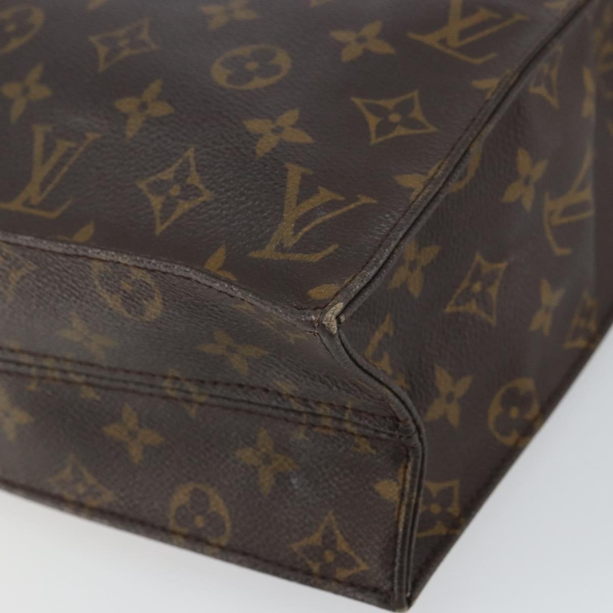 LOUIS VUITTON Monogram Sac Plat Hand Bag M51140 LV Auth 164613