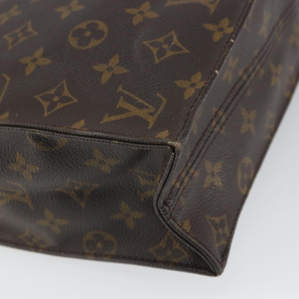 LOUIS VUITTON Monogram Sac Plat Hand Bag M51140 LV Auth 164613