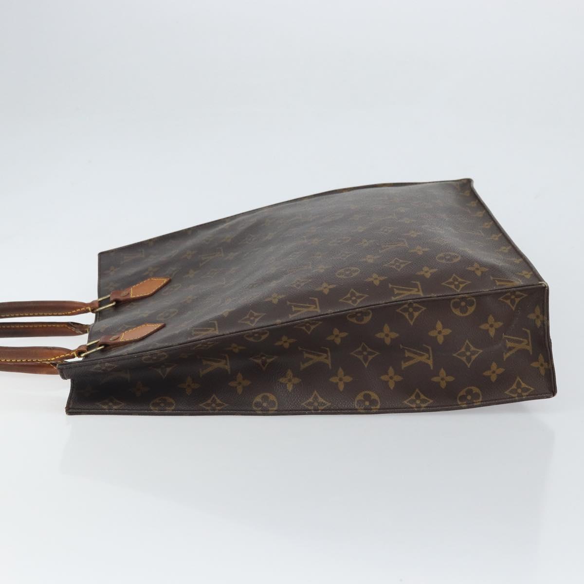 LOUIS VUITTON Monogram Sac Plat Hand Bag M51140 LV Auth 164613