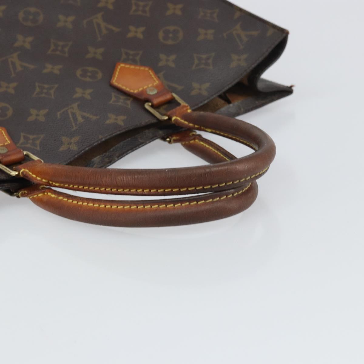 LOUIS VUITTON Monogram Sac Plat Hand Bag M51140 LV Auth 164613