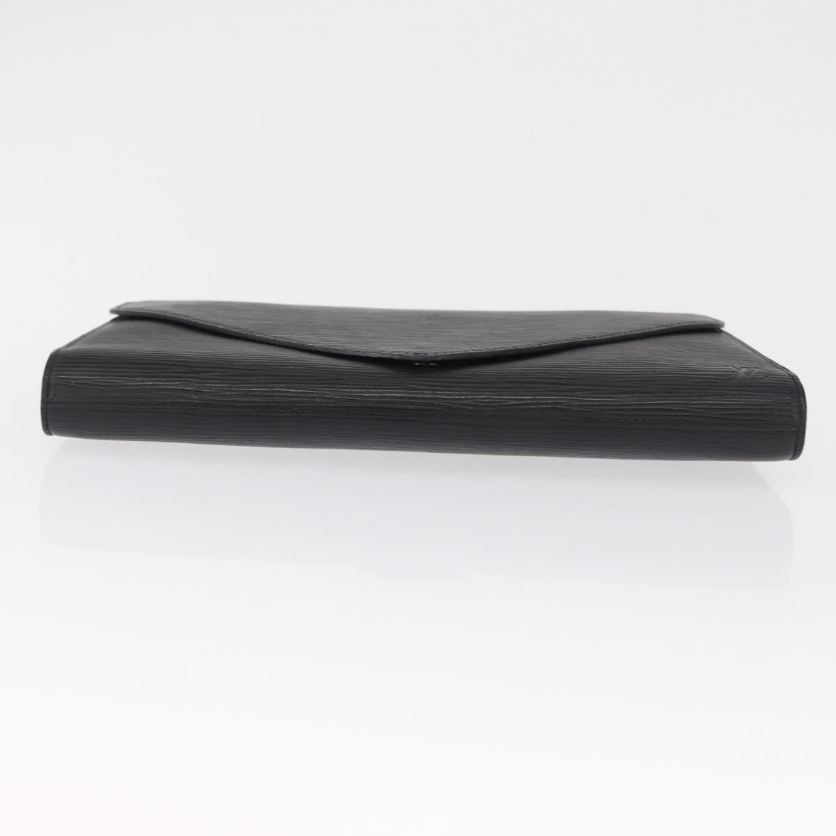 LOUIS VUITTON Epi Art Deco Clutch Bag Black M52632 LV Auth 164629