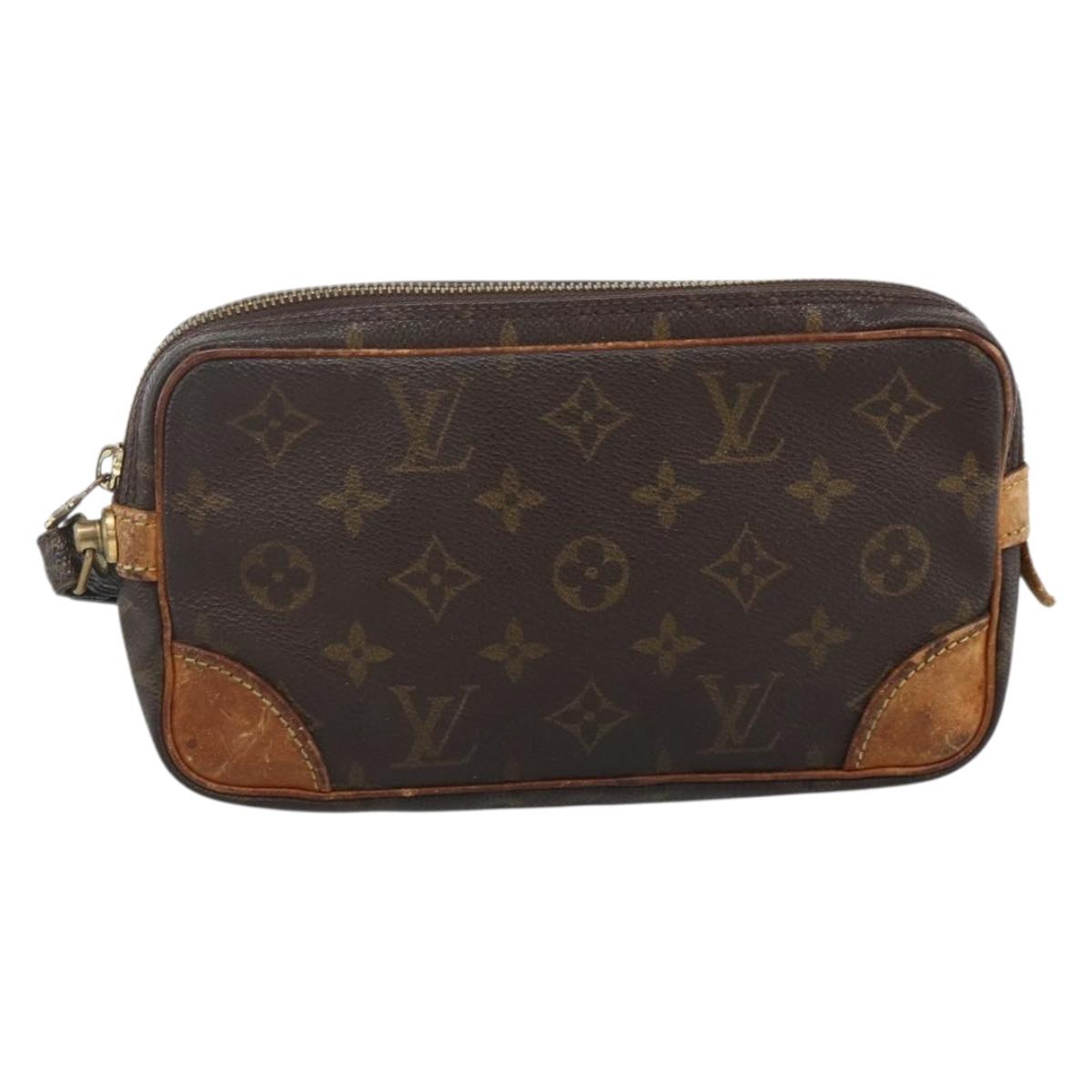 LOUIS VUITTON Monogram Clutch Bag 3 Set LV Auth 164632