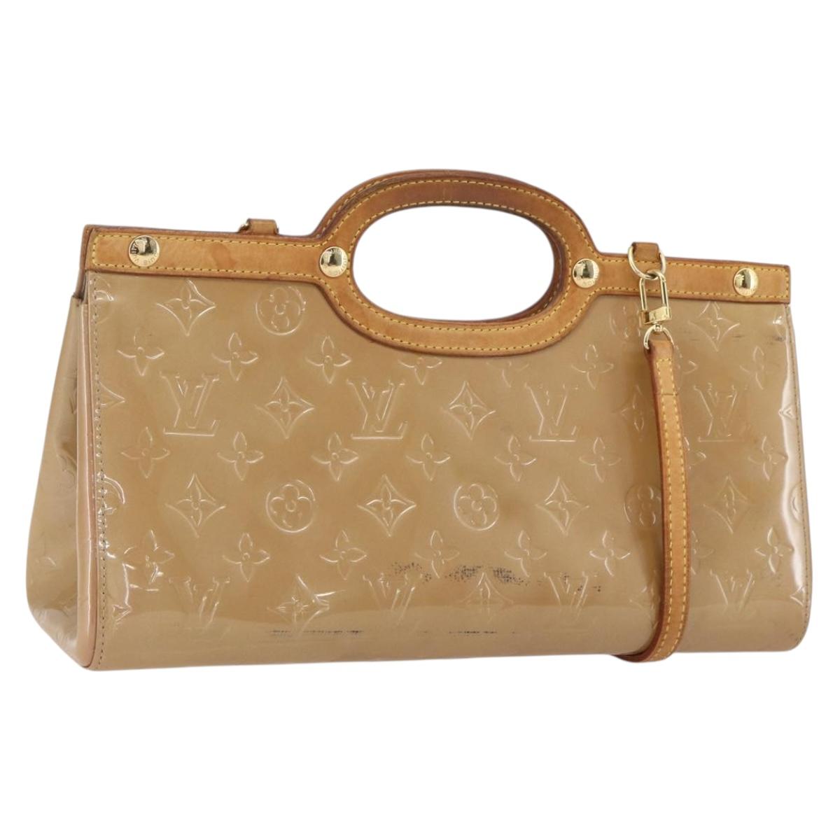 LOUIS VUITTON Monogram Vernis Roxbury Drive Bag 2Way Noisette M91372 Auth 164676