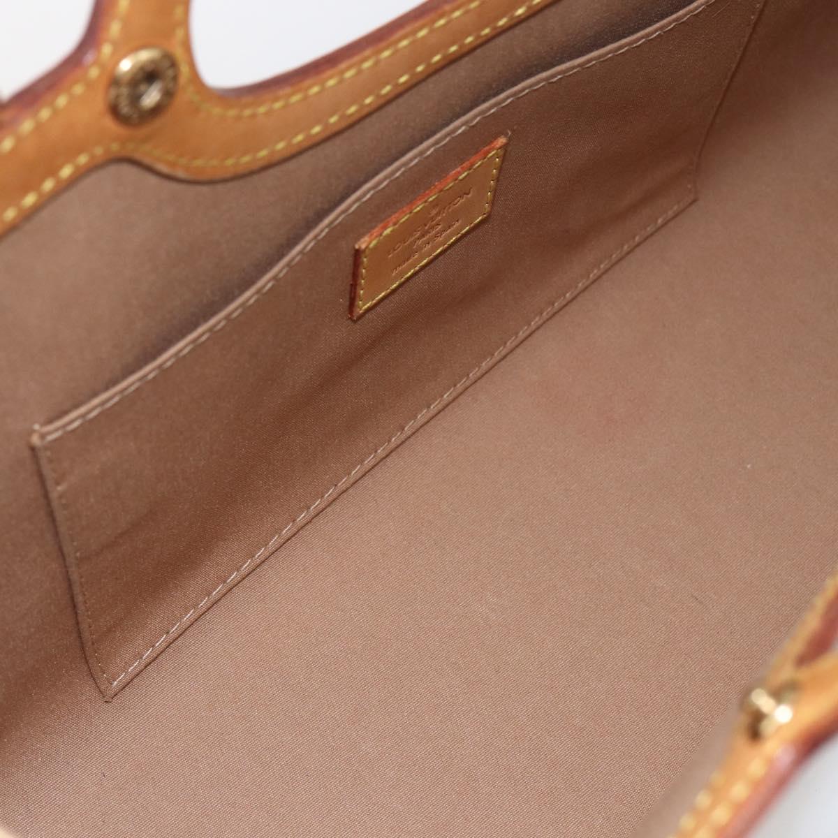 LOUIS VUITTON Monogram Vernis Roxbury Drive Bag 2Way Noisette M91372 Auth 164676