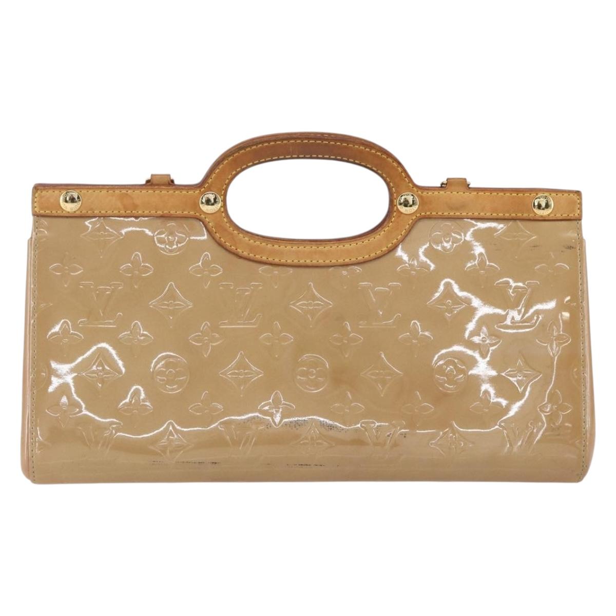 LOUIS VUITTON Monogram Vernis Roxbury Drive Bag 2Way Noisette M91372 Auth 164676