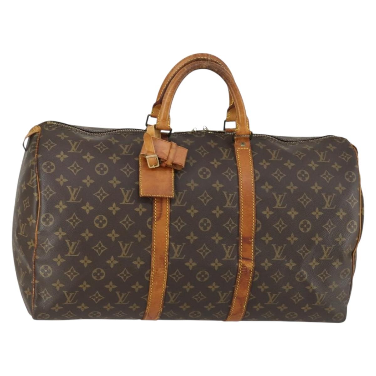 LOUIS VUITTON Monogram Keepall 50 Boston Bag M41426 LV Auth 164682