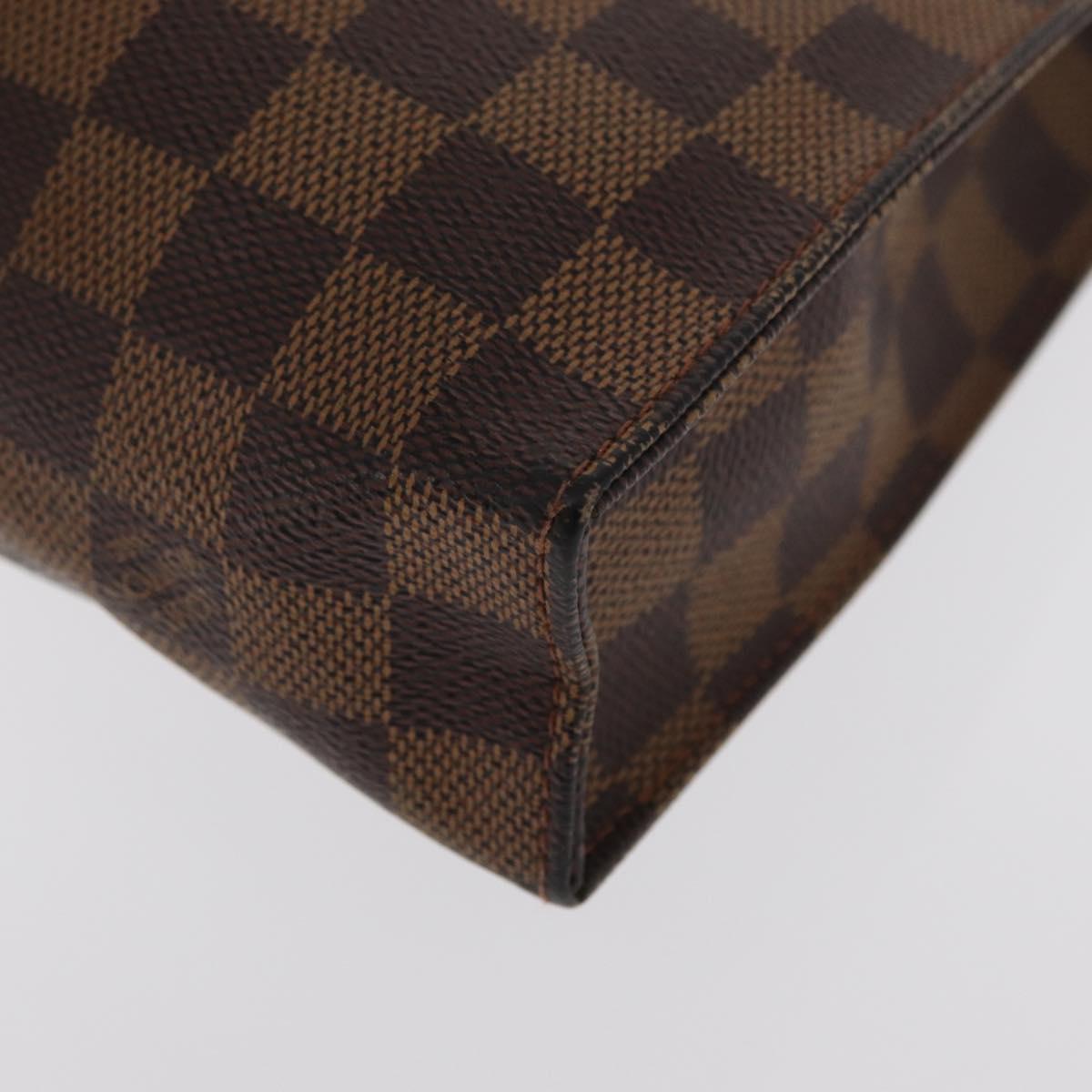 LOUIS VUITTON Damier Ebene Poche Toilette 26 Pouch N47543 LV Auth 164696