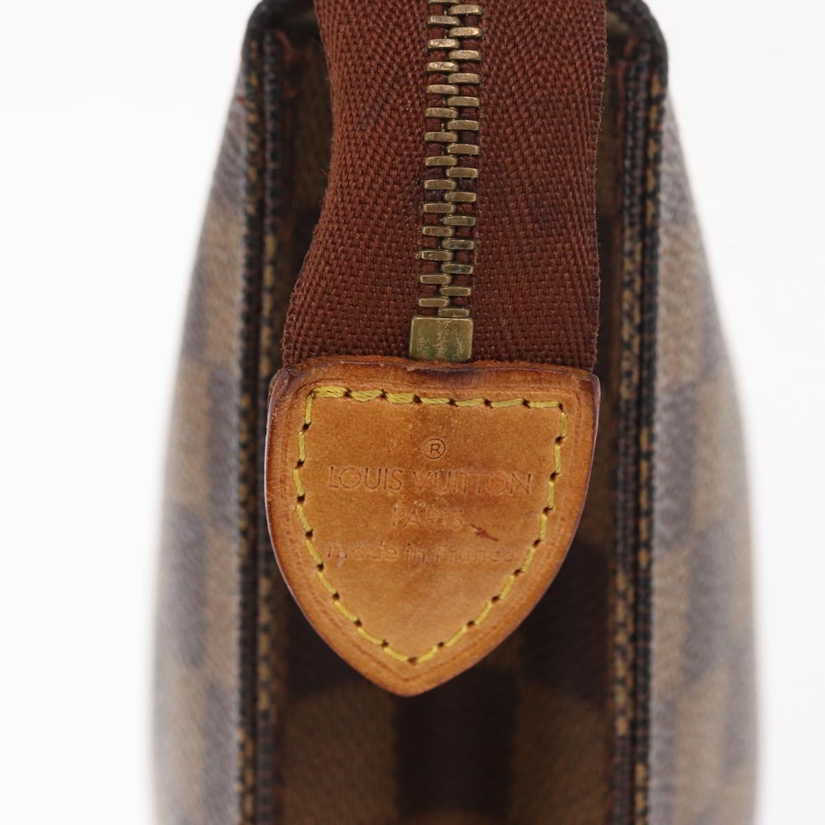 LOUIS VUITTON Damier Ebene Poche Toilette 26 Pouch N47543 LV Auth 164696