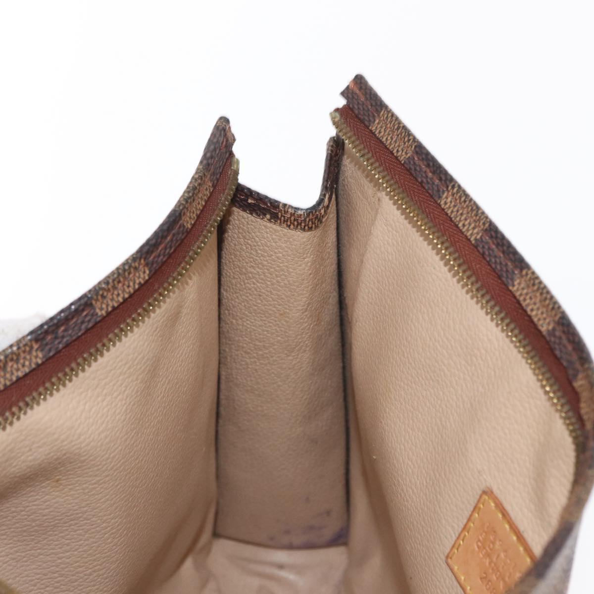 LOUIS VUITTON Damier Ebene Poche Toilette 26 Pouch N47543 LV Auth 164696