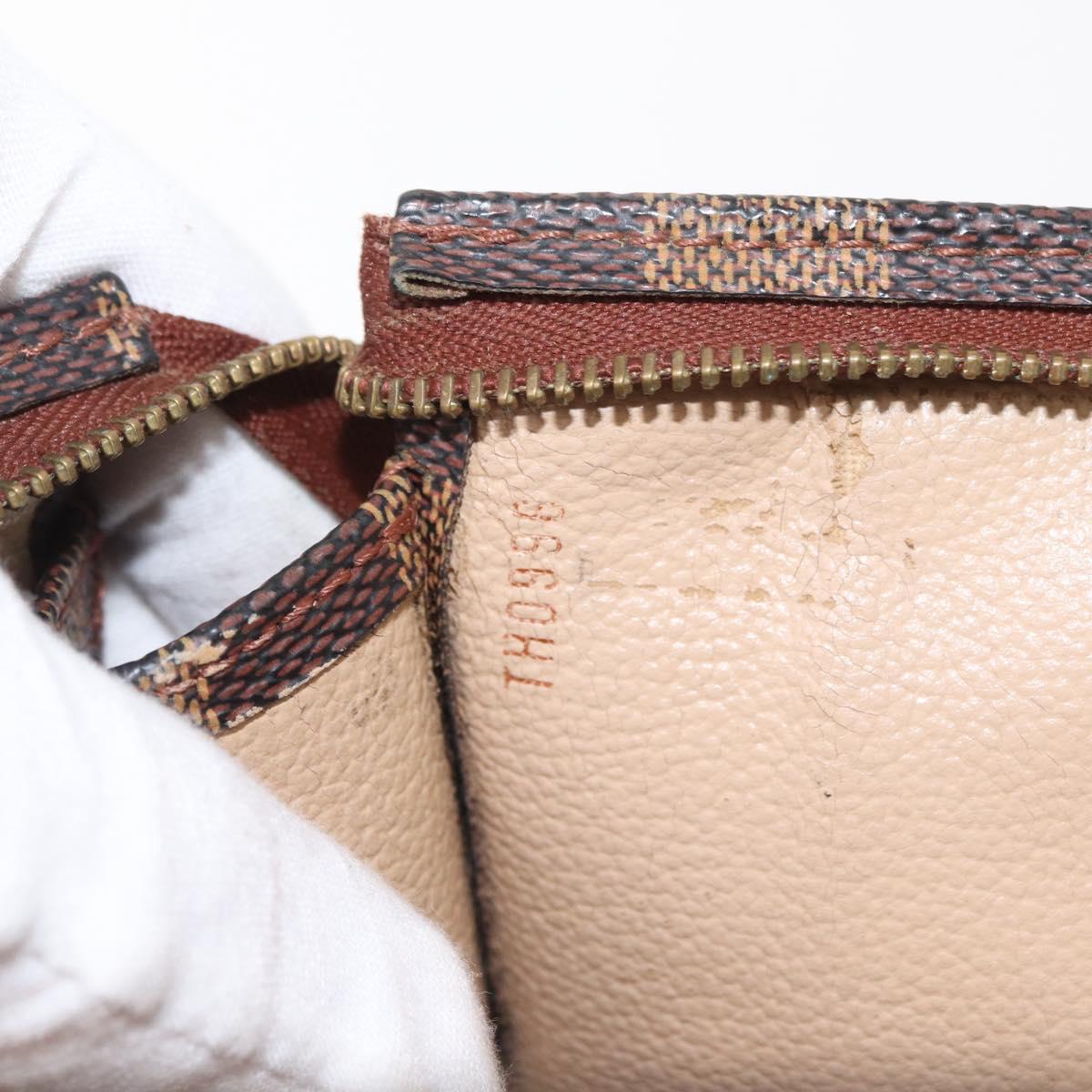 LOUIS VUITTON Damier Ebene Poche Toilette 26 Pouch N47543 LV Auth 164696