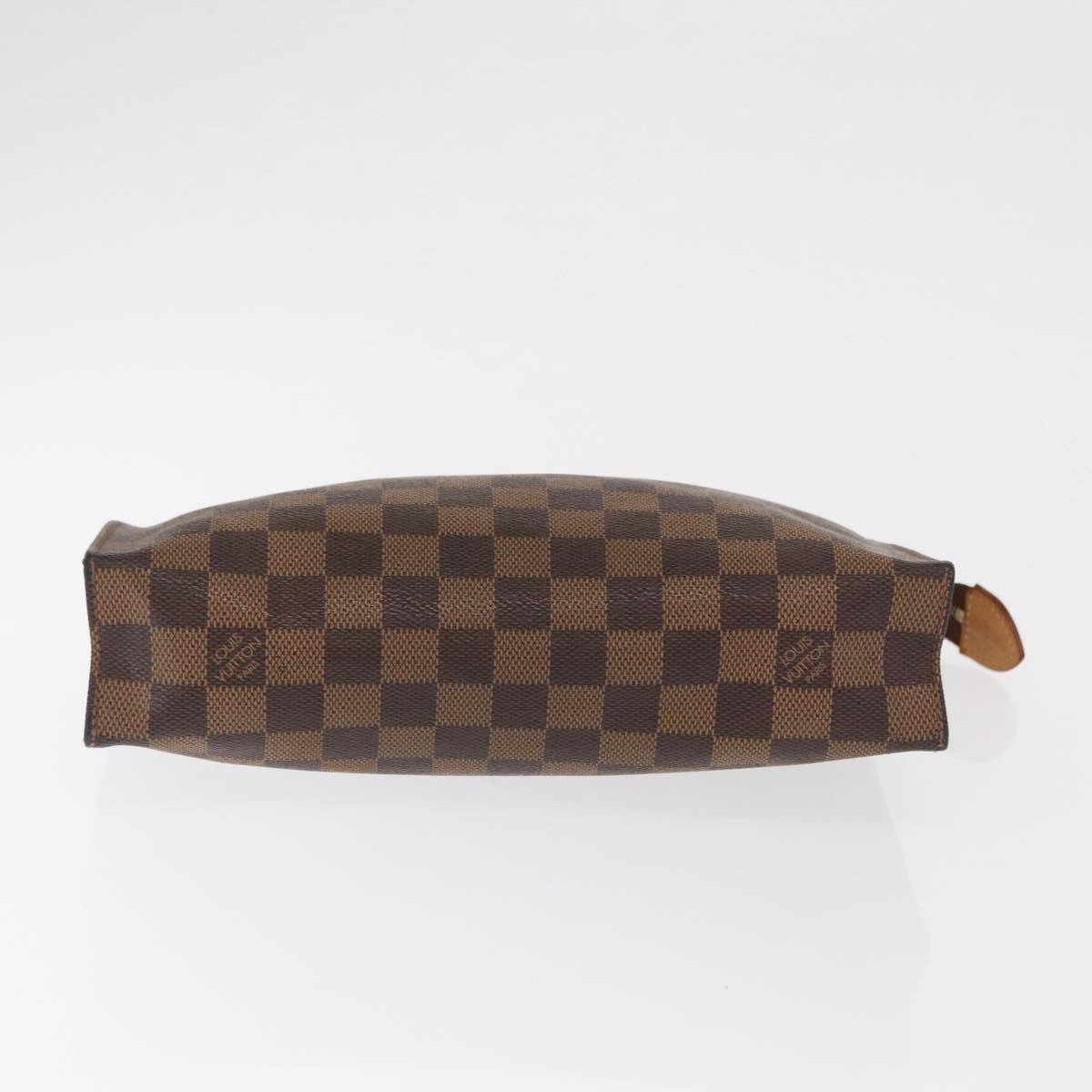 LOUIS VUITTON Damier Ebene Poche Toilette 26 Pouch N47543 LV Auth 164696