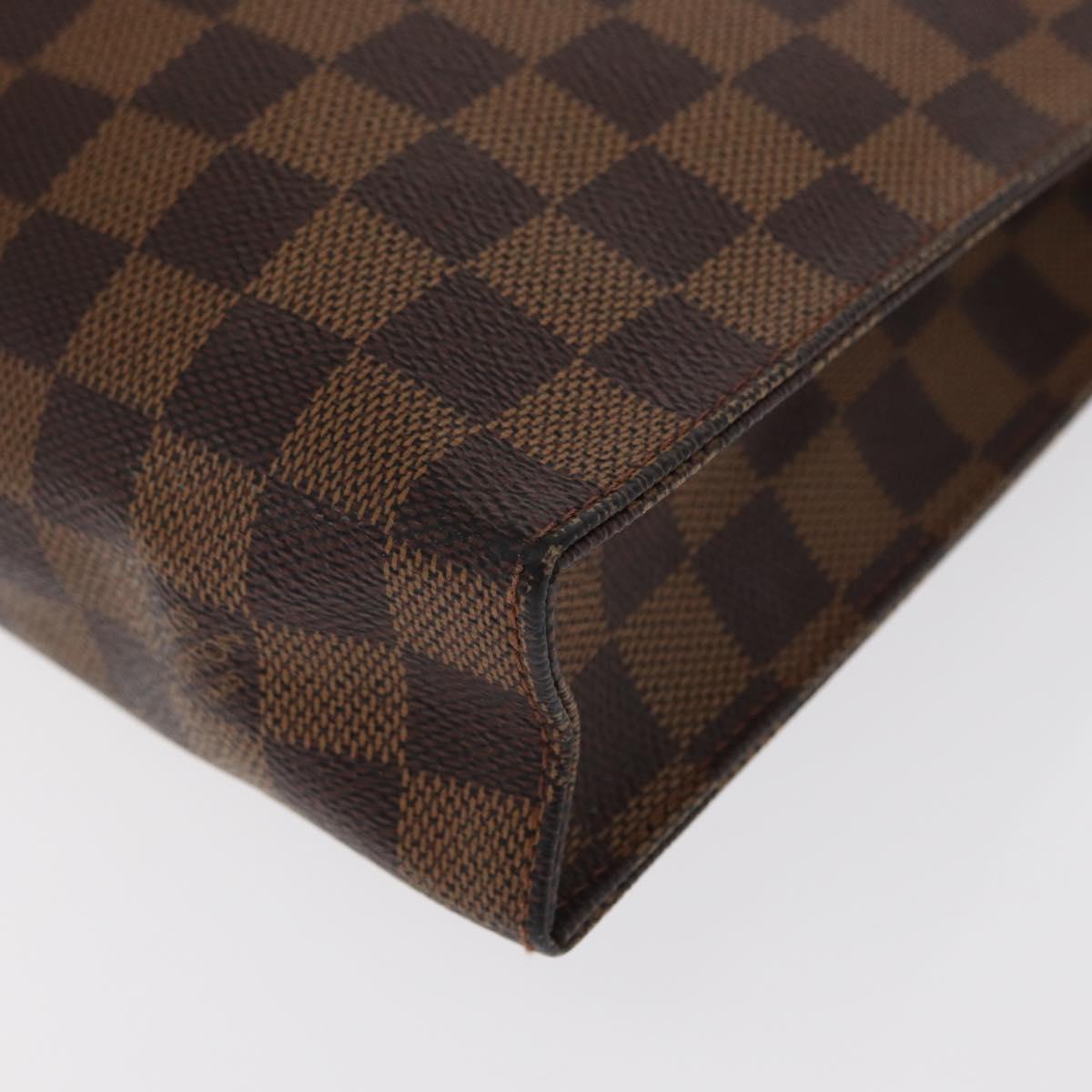 LOUIS VUITTON Damier Ebene Poche Toilette 26 Pouch N47543 LV Auth 164696