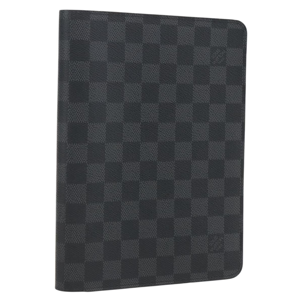 LOUIS VUITTON Damier Graphite Agenda Bureau Note Cover R20974 LV Auth 164698