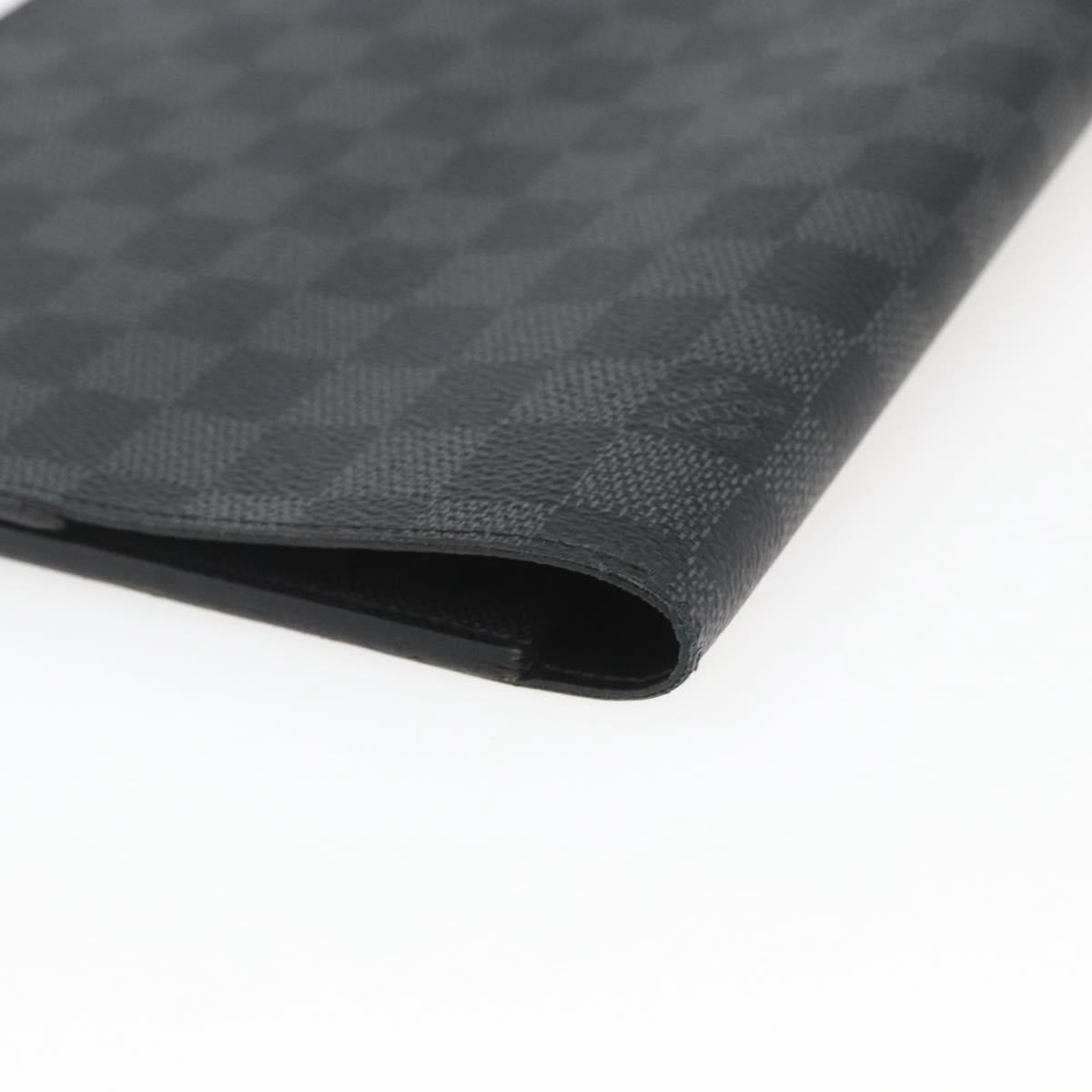 LOUIS VUITTON Damier Graphite Agenda Bureau Note Cover R20974 LV Auth 164698