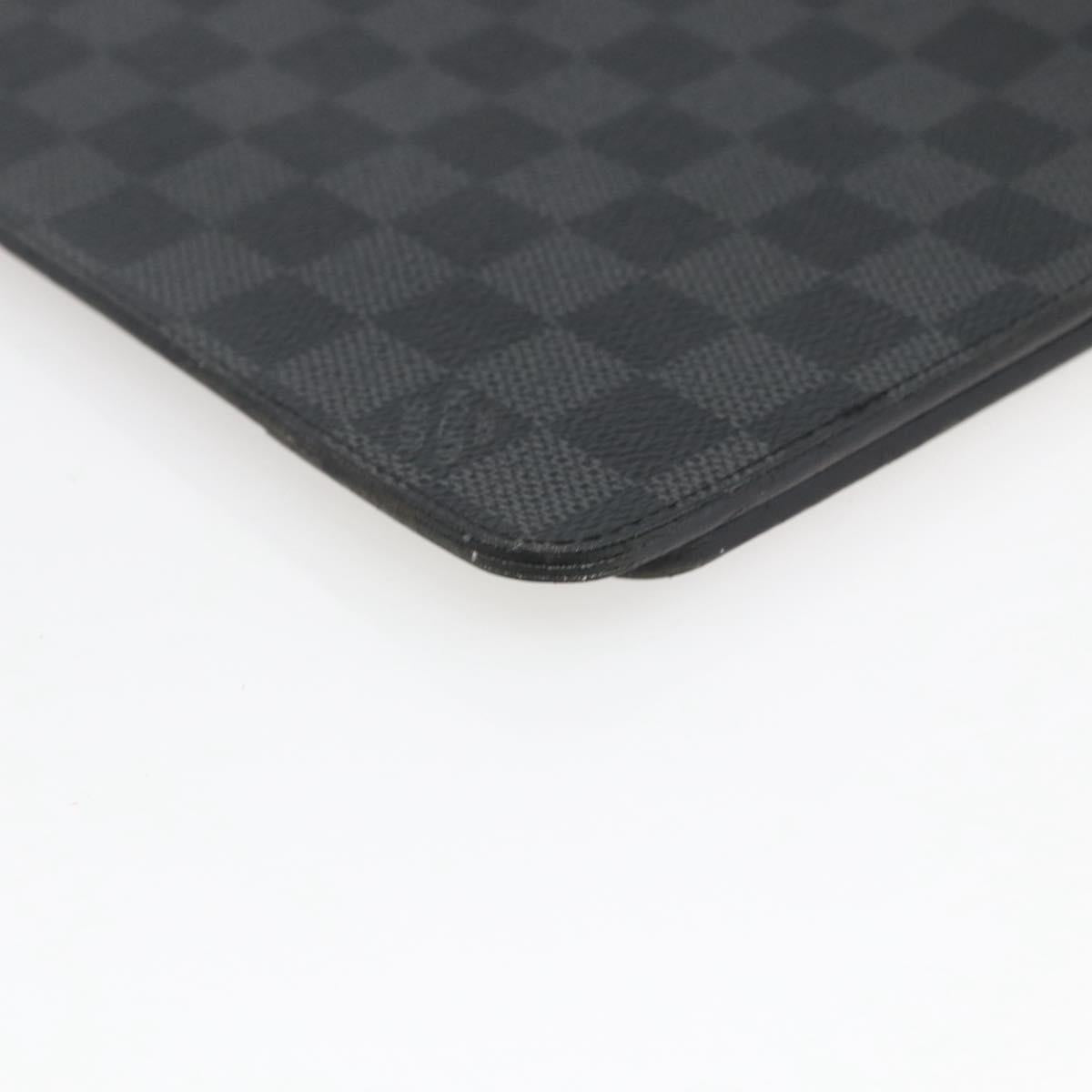 LOUIS VUITTON Damier Graphite Agenda Bureau Note Cover R20974 LV Auth 164698