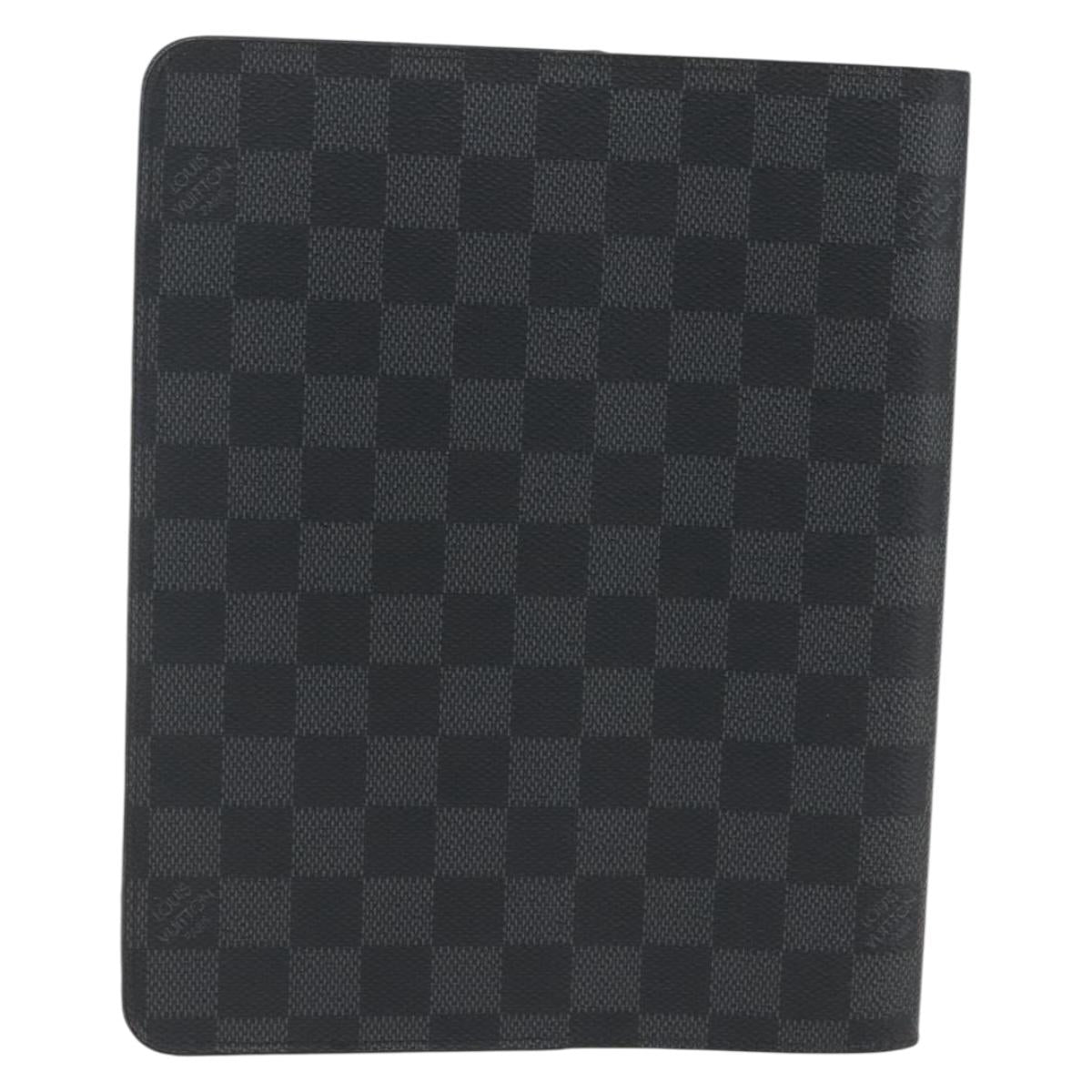 LOUIS VUITTON Damier Graphite Agenda Bureau Note Cover R20974 LV Auth 164698