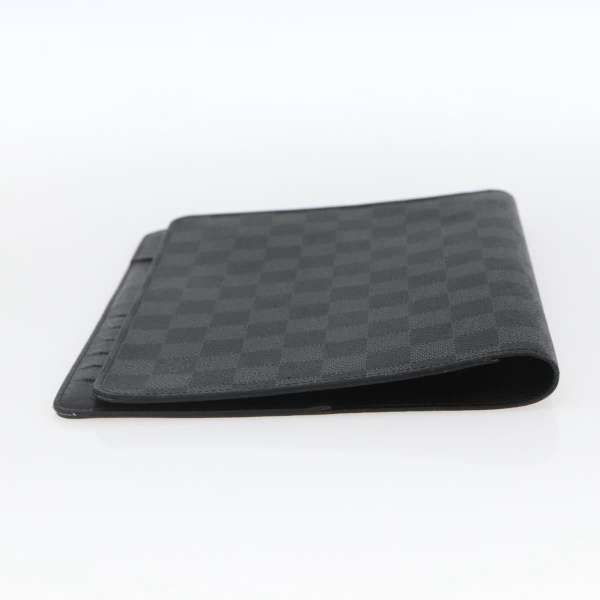 LOUIS VUITTON Damier Graphite Agenda Bureau Note Cover R20974 LV Auth 164698