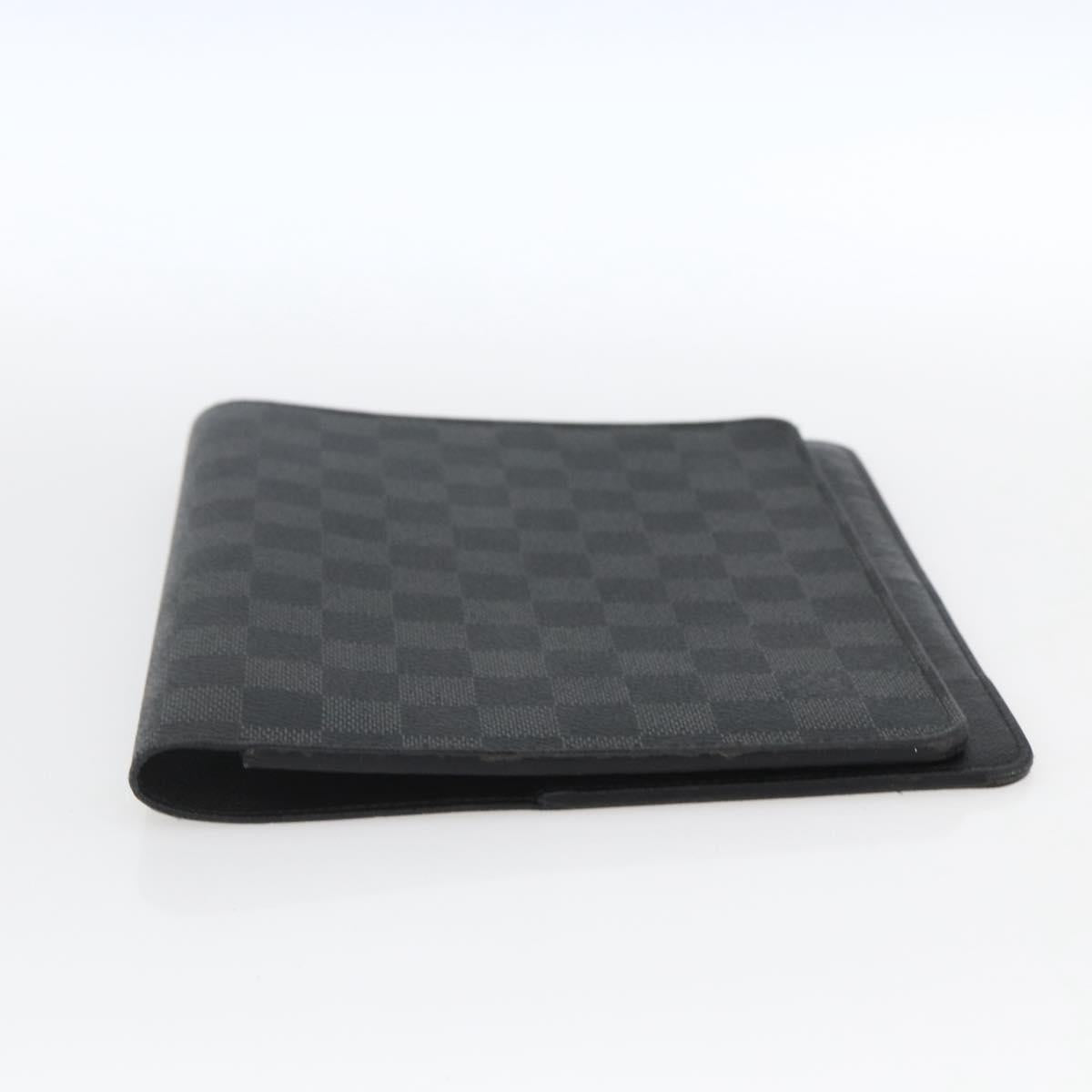 LOUIS VUITTON Damier Graphite Agenda Bureau Note Cover R20974 LV Auth 164698