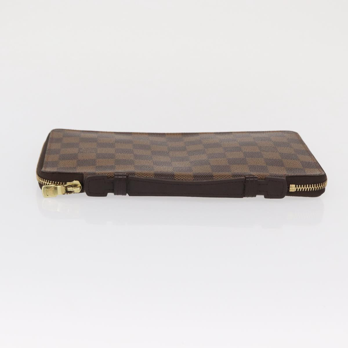 LOUIS VUITTON Damier Ebene Zippy Organizer Long Wallet N60003 LV Auth 164703V