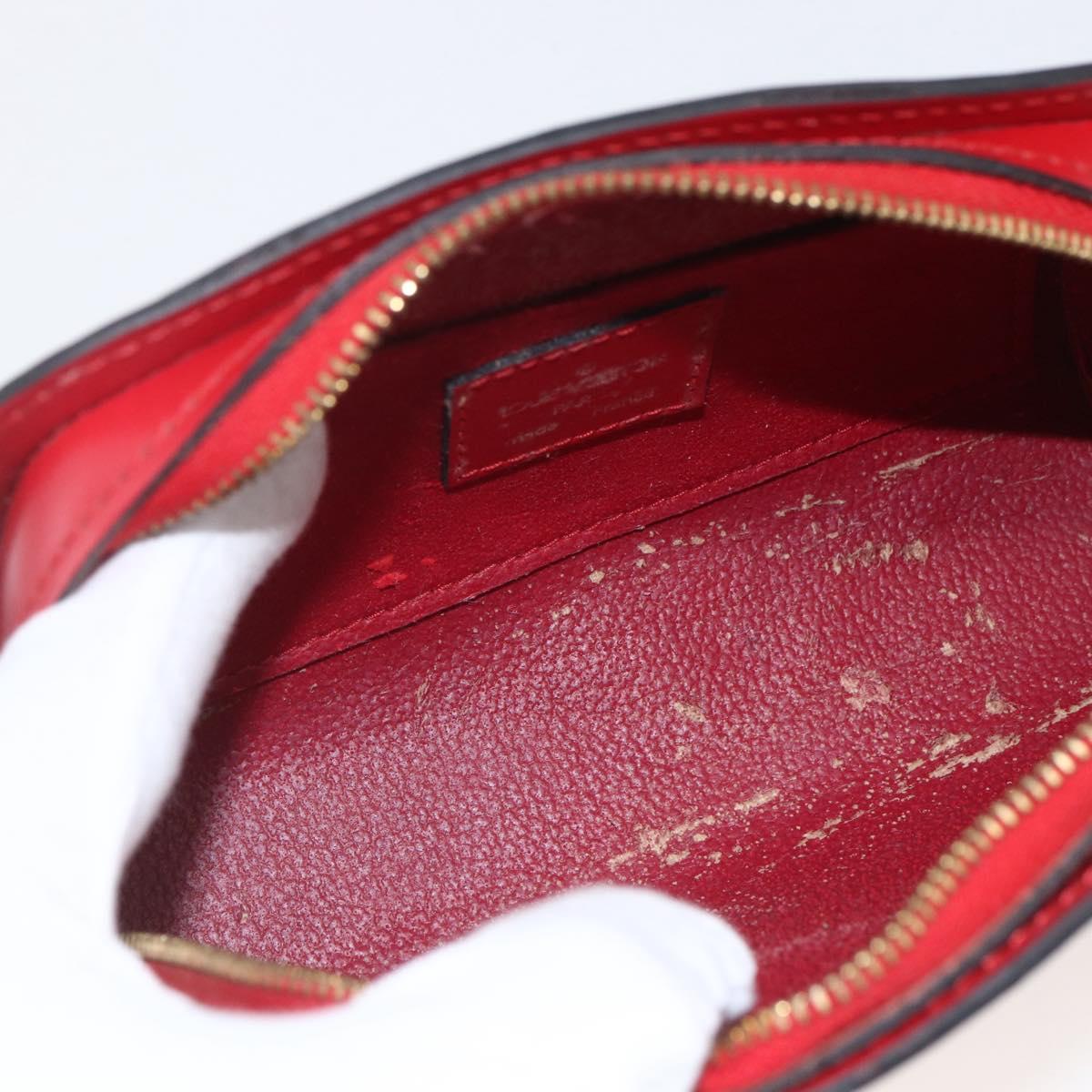 LOUIS VUITTON Epi Dauphine PM Pouch Castilian Red M48447 LV Auth 164704