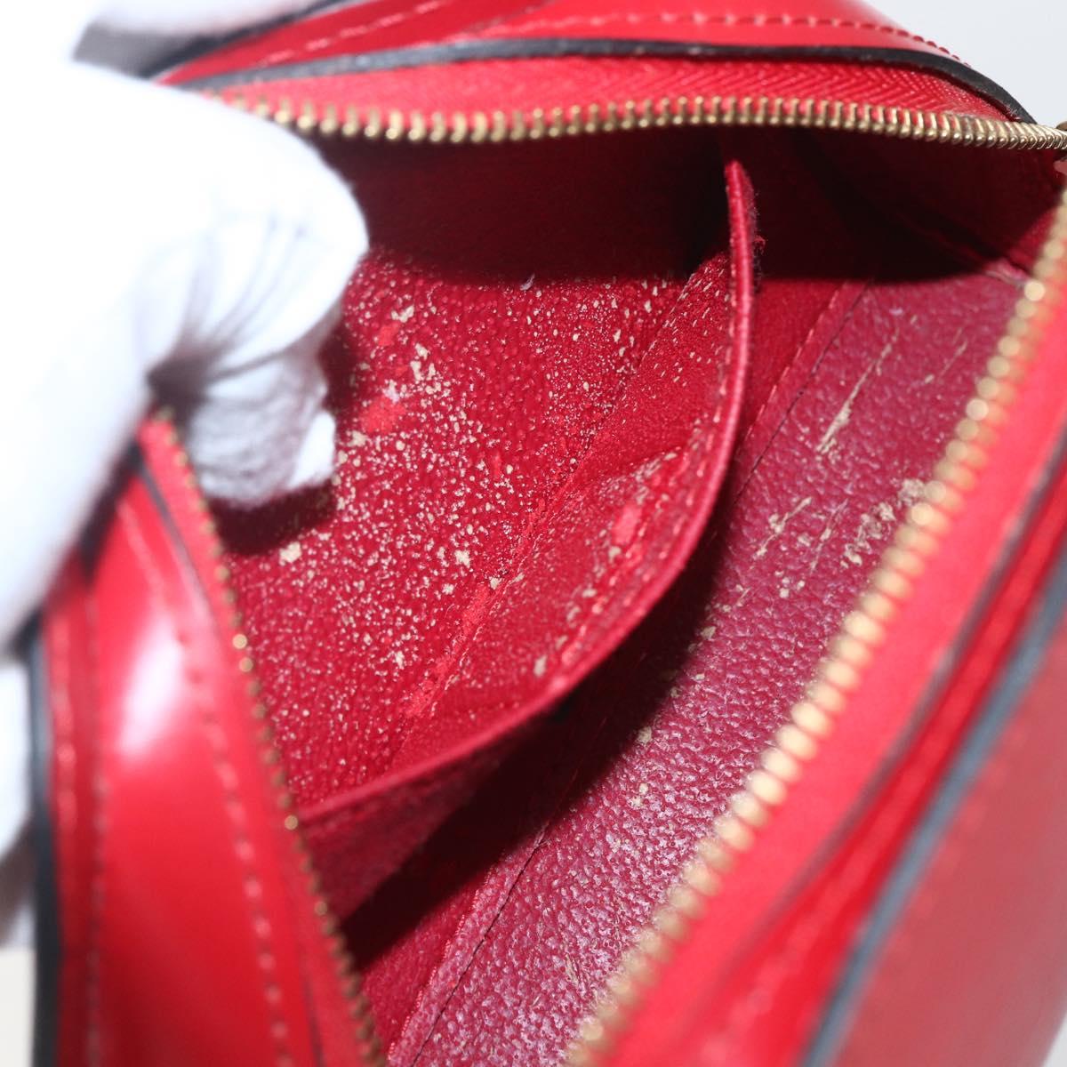LOUIS VUITTON Epi Dauphine PM Pouch Castilian Red M48447 LV Auth 164704